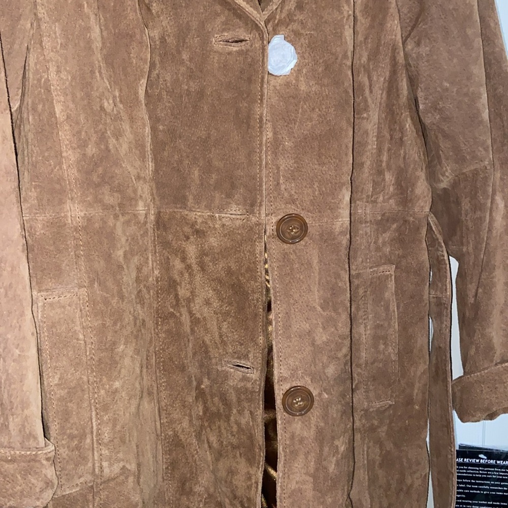 Guillaume Washable Suede Leather Jacket Size Large - Picture 4 of 14